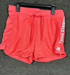 Adidas Running Track Shorts Size S Womens DP2394 Three Stripes Coral Pink
